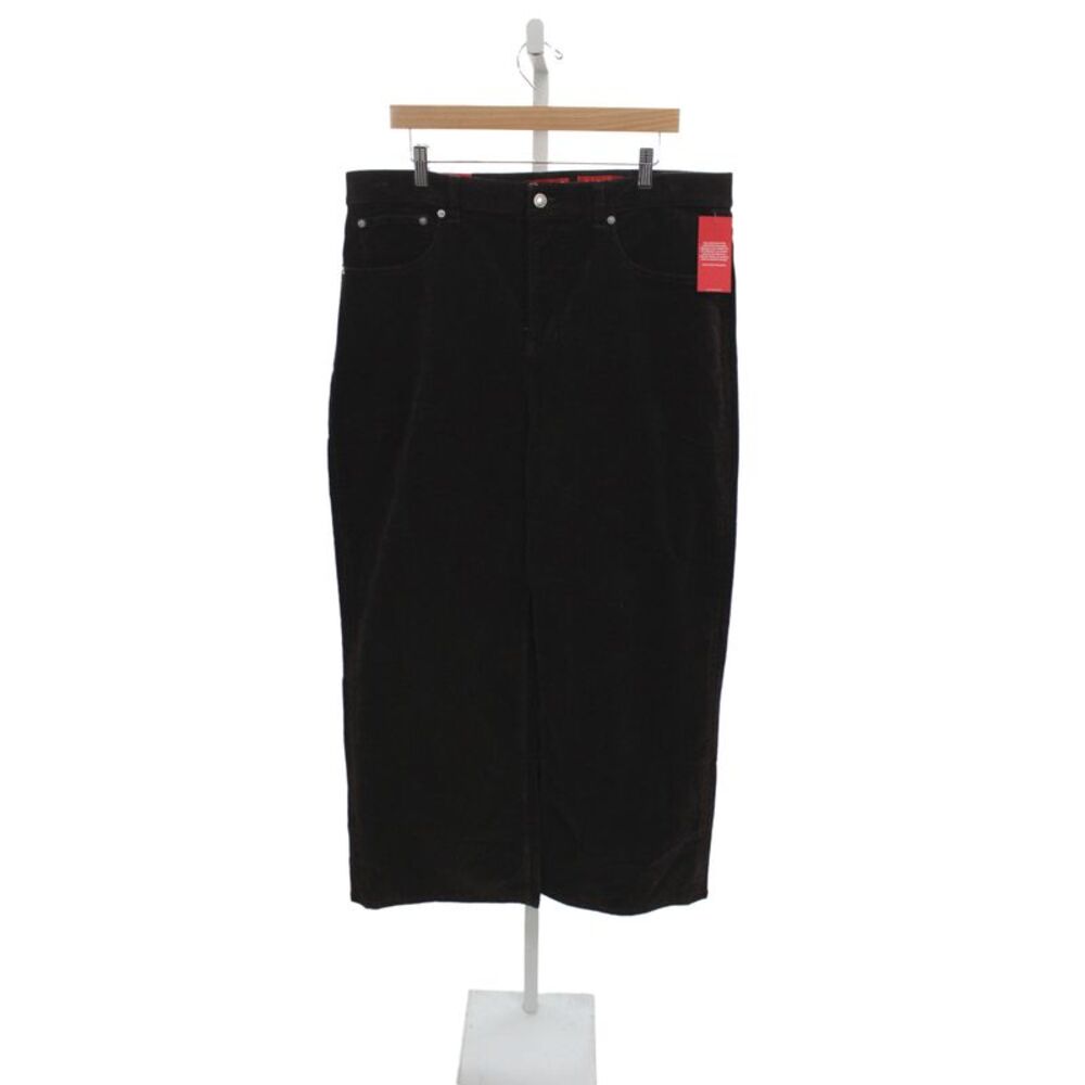 Spanx Womens Plus Brown Button Pants Cotton Blend Size 1X